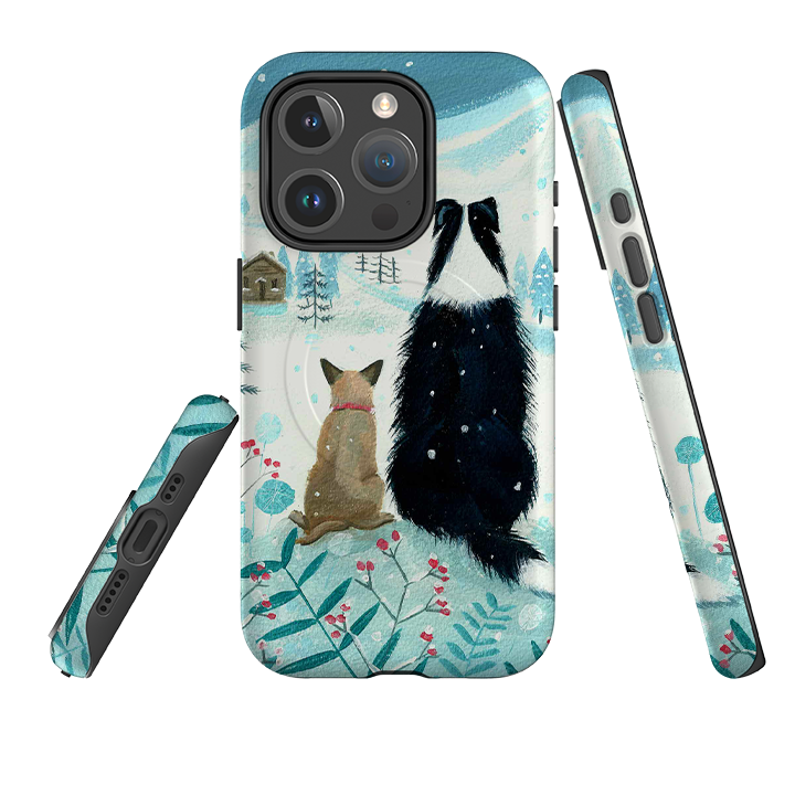 iPhone MagSafe Tough Case - Dogs Xmas By Mary Stubberfield