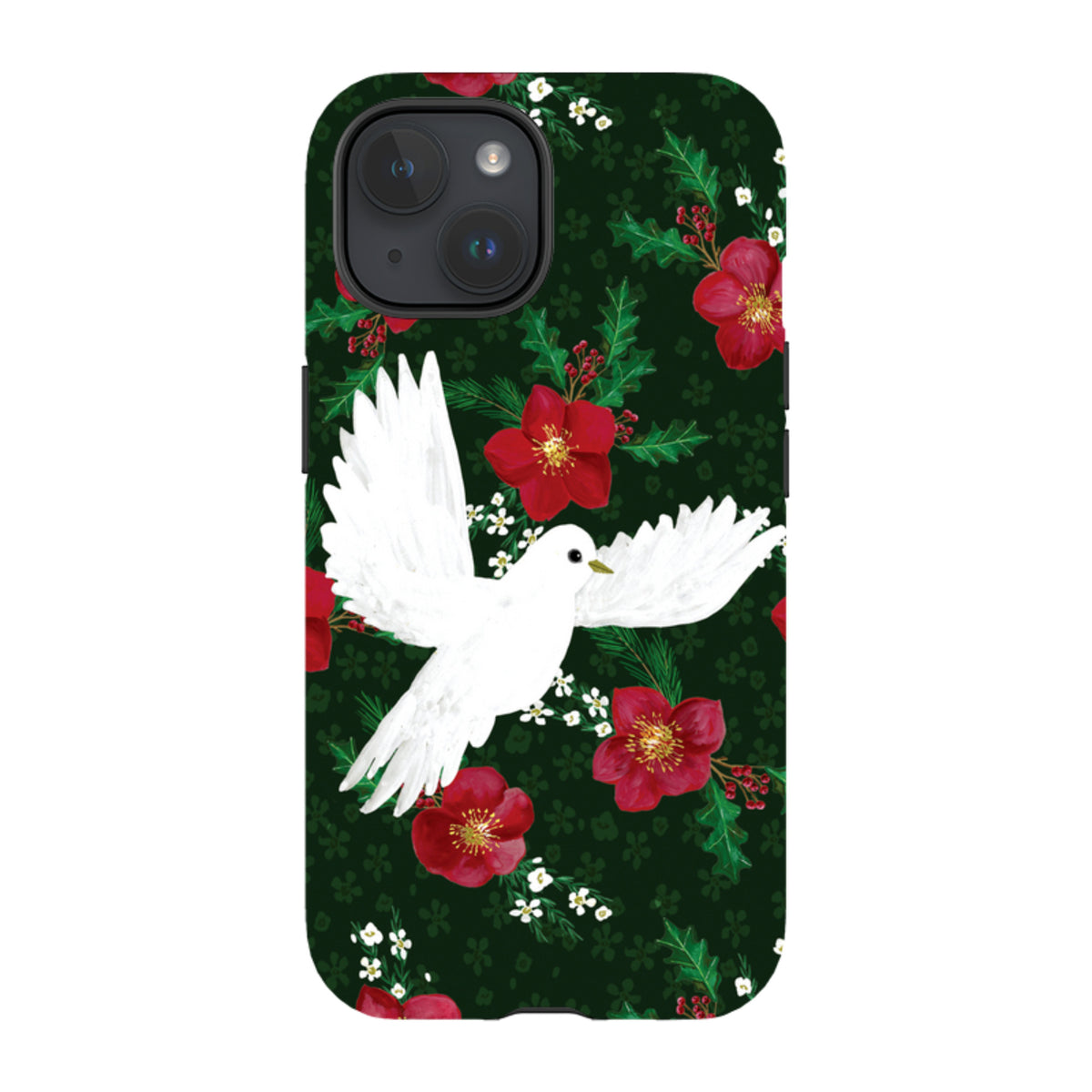 iPhone MagSafe Tough Case - Dove and Floral By Abby Jacobs