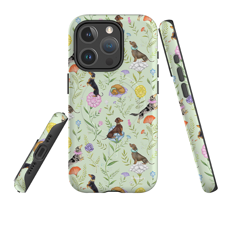 iPhone MagSafe Tough Case -  Doxy Day Afternoon Pistachio By Catherine Rowe