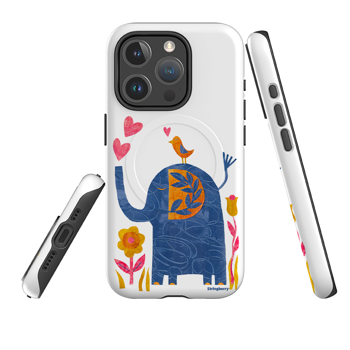 iPhone MagSafe Tough Case - Elephant In Love By Tracey English