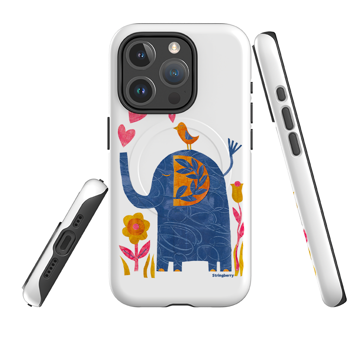 iPhone MagSafe Tough Case - Elephant In Love By Tracey English