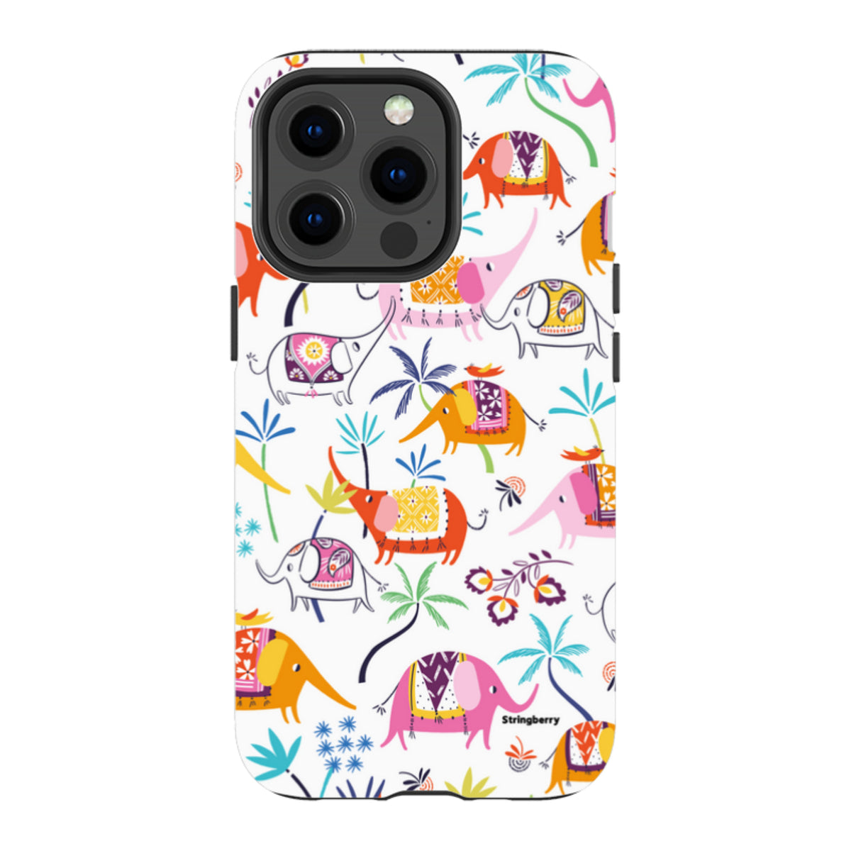 iPhone MagSafe Tough Case -  Elephants and Trees By Ali Brookes
