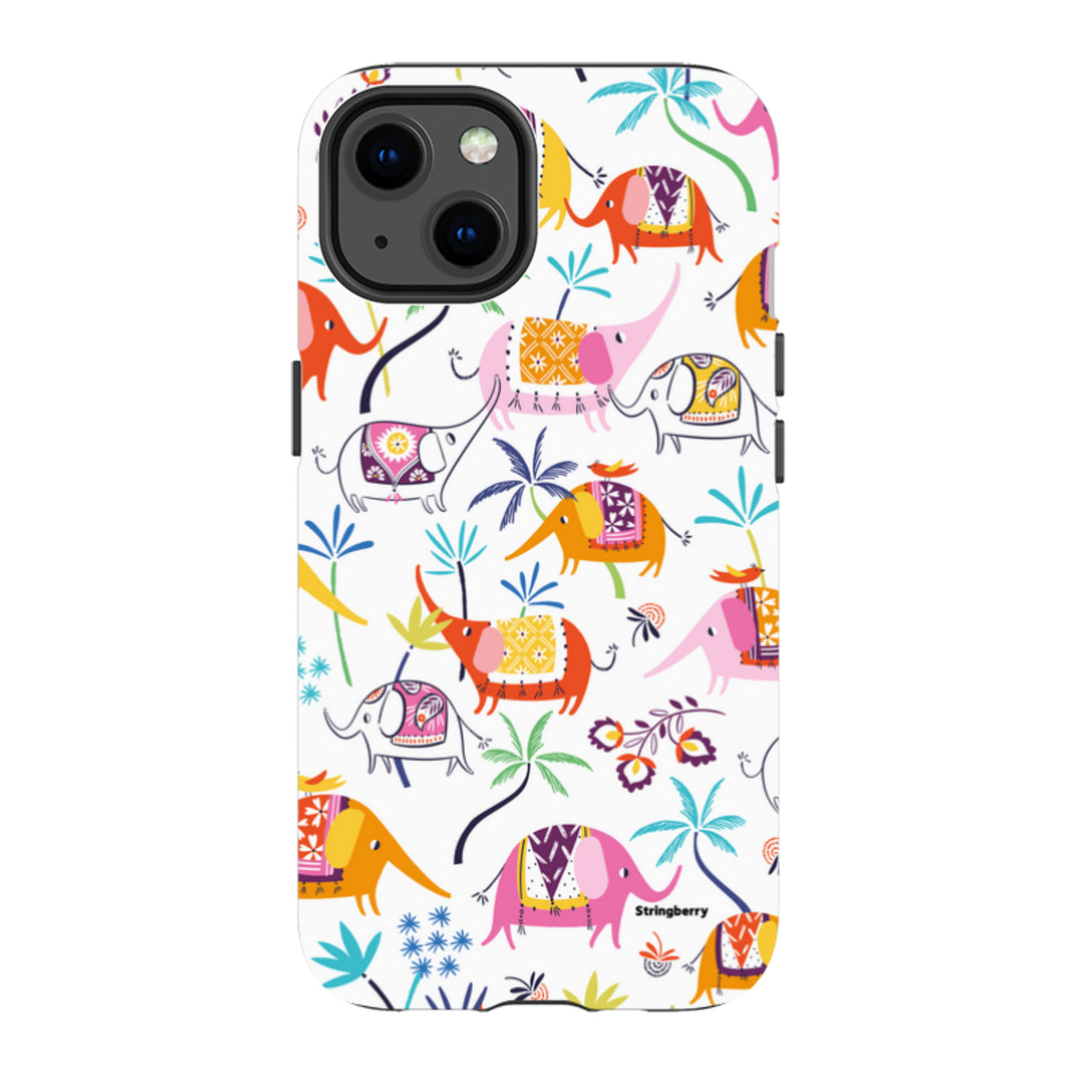 iPhone MagSafe Tough Case -  Elephants and Trees By Ali Brookes