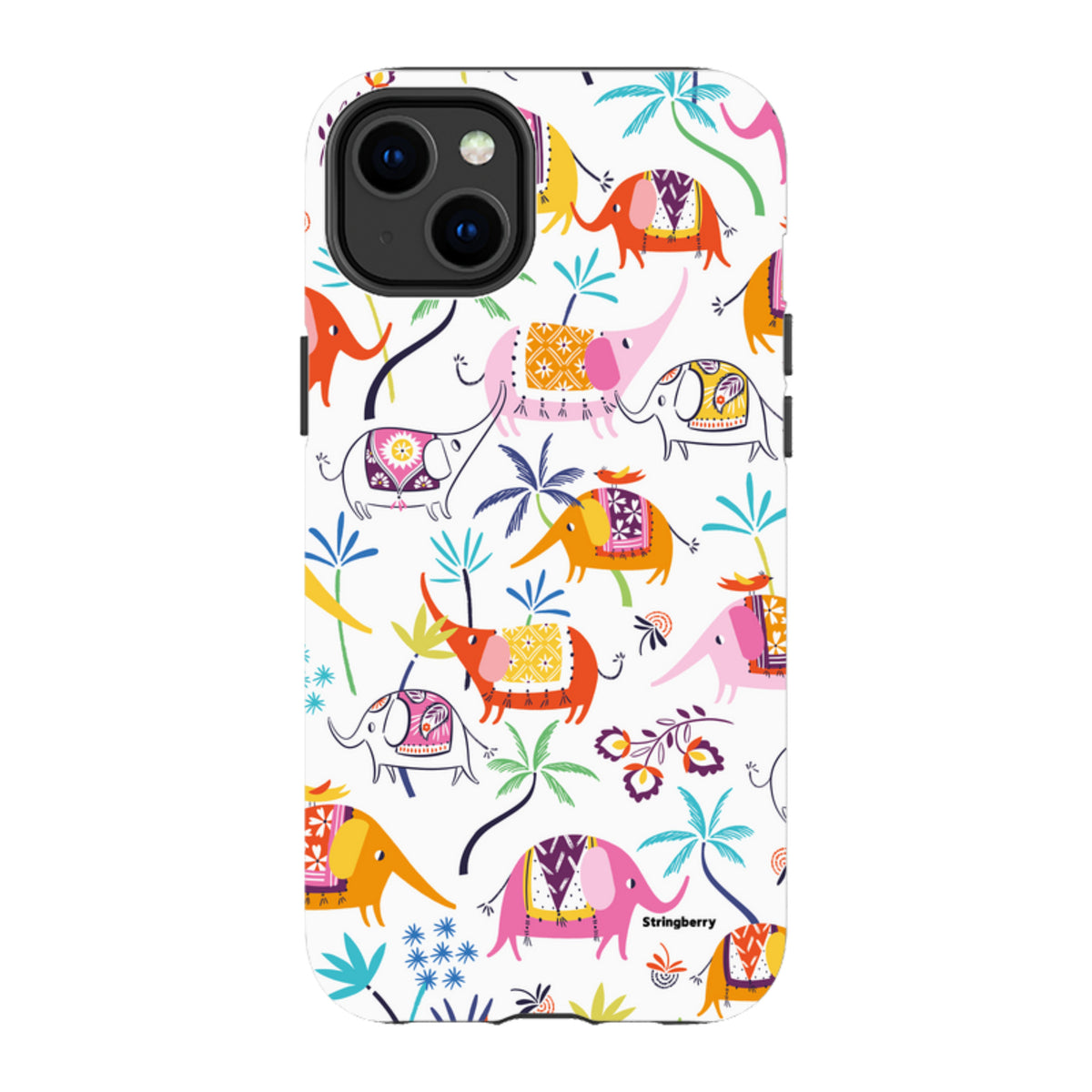 iPhone MagSafe Tough Case -  Elephants and Trees By Ali Brookes