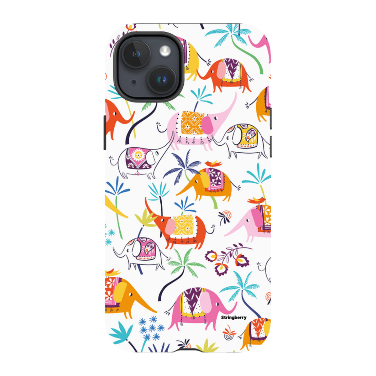 iPhone MagSafe Tough Case -  Elephants and Trees By Ali Brookes