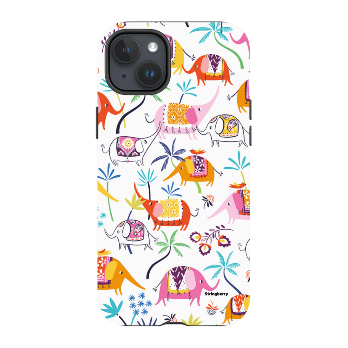 iPhone MagSafe Tough Case -  Elephants and Trees By Ali Brookes
