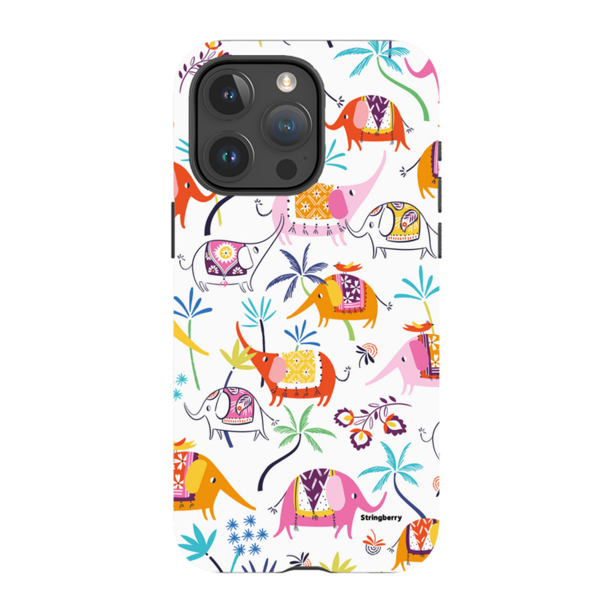 iPhone MagSafe Tough Case -  Elephants and Trees By Ali Brookes