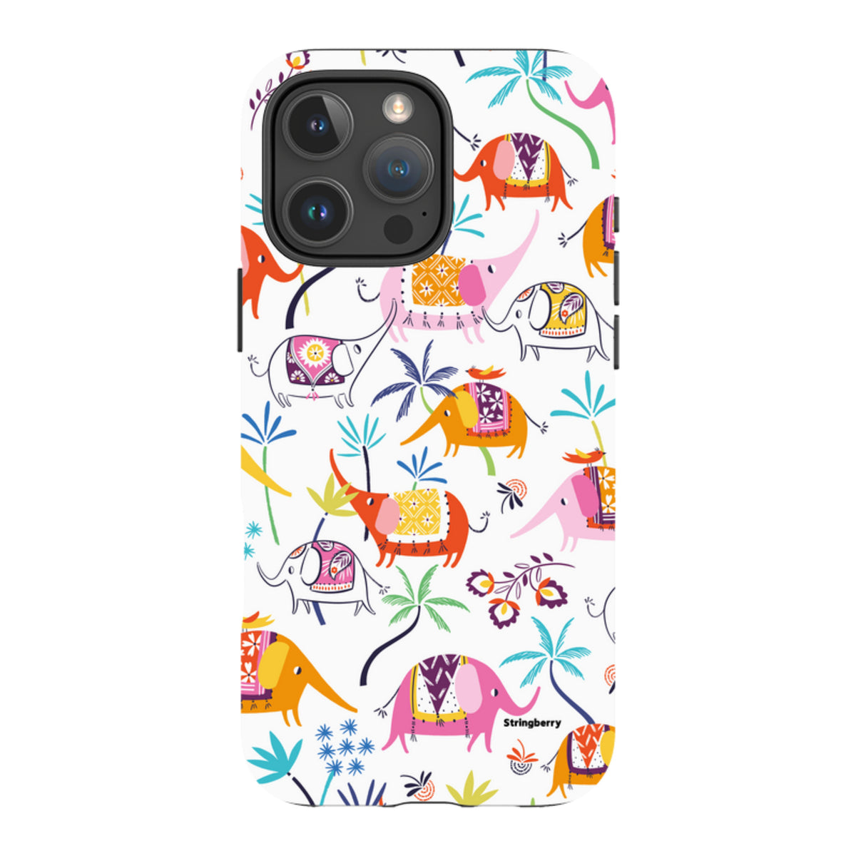 iPhone MagSafe Tough Case -  Elephants and Trees By Ali Brookes