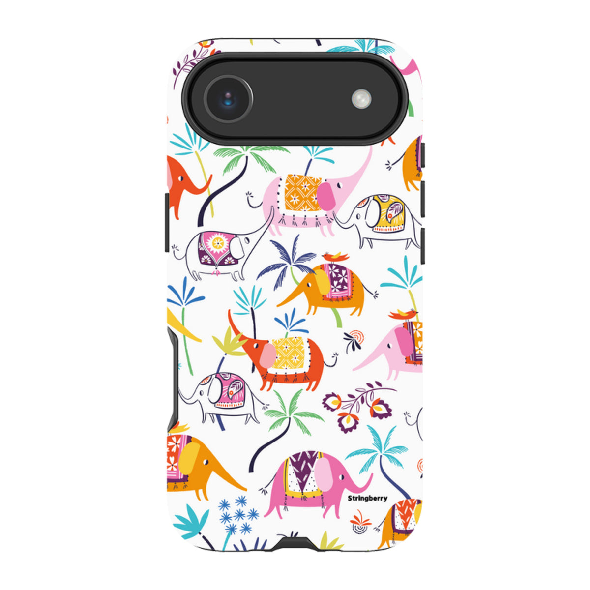 iPhone MagSafe Tough Case -  Elephants and Trees By Ali Brookes