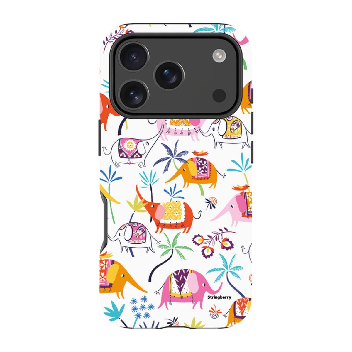 iPhone MagSafe Tough Case -  Elephants and Trees By Ali Brookes
