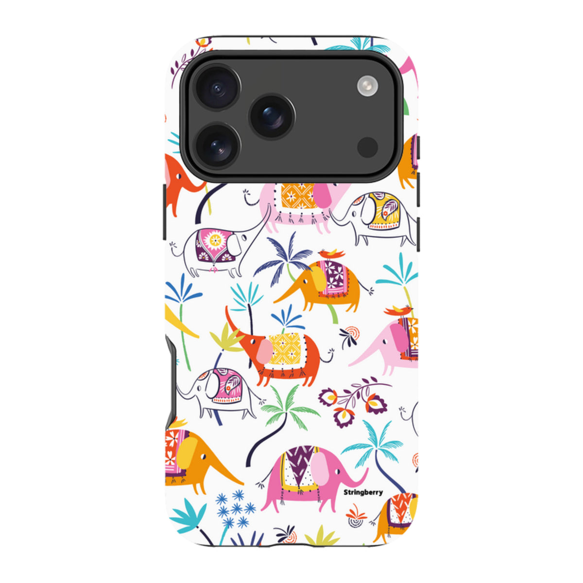 iPhone MagSafe Tough Case -  Elephants and Trees By Ali Brookes