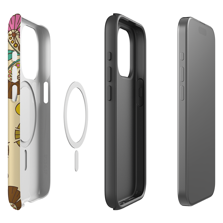 iPhone MagSafe Tough Case - Fan Flower By Amelia Bowman