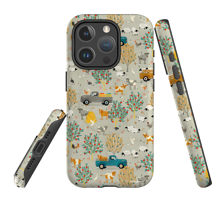 iPhone MagSafe Tough Case - Farm Life Grey By Katherine Quinn