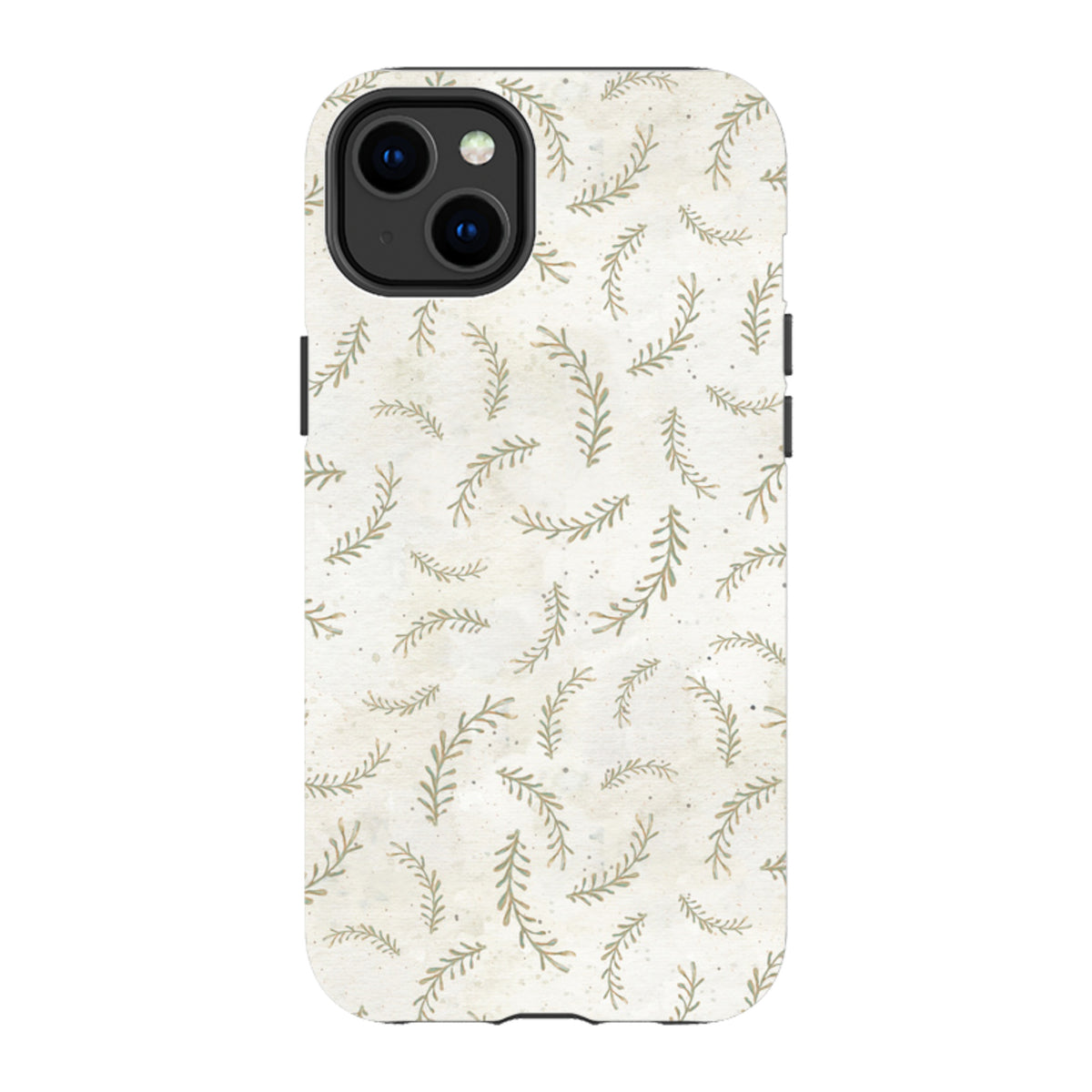 iPhone MagSafe Tough Case - Feathers Grey By Katherine Quinn