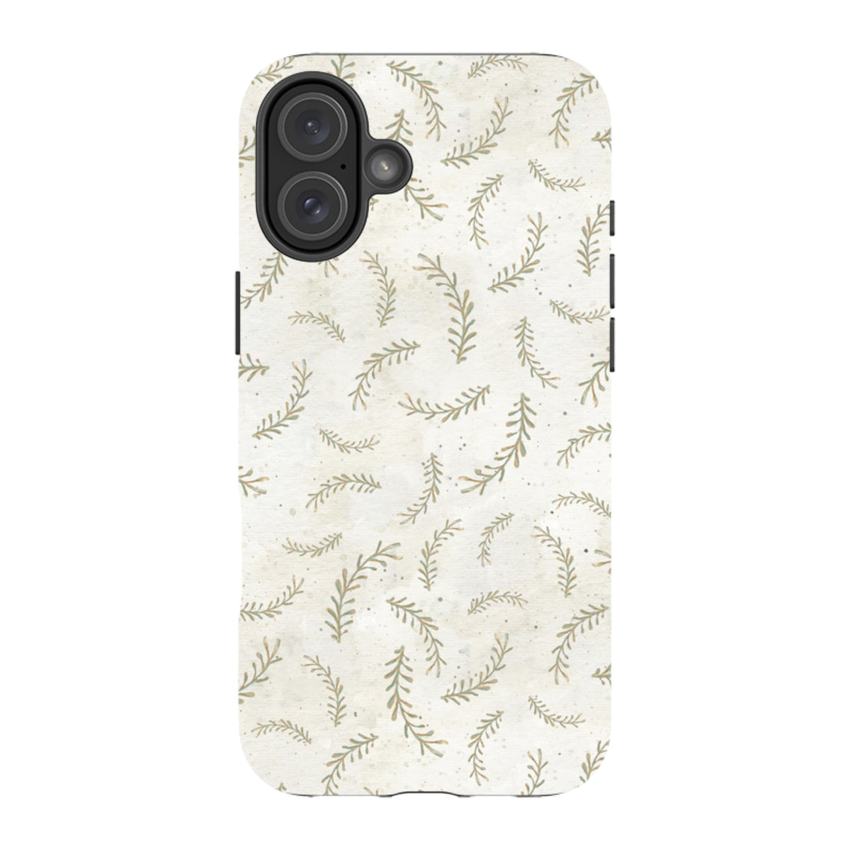 iPhone MagSafe Tough Case - Feathers Grey By Katherine Quinn