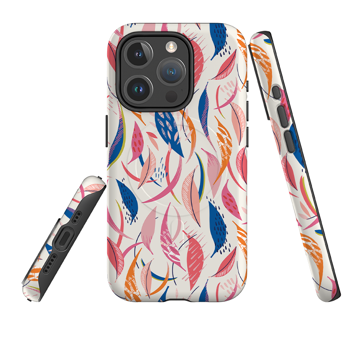 iPhone MagSafe Tough Case – Flamingofedern von Ali Brookes