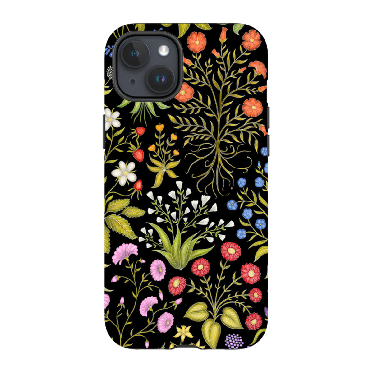 iPhone MagSafe Tough Case - Fleurs Black By Catherine Rowe