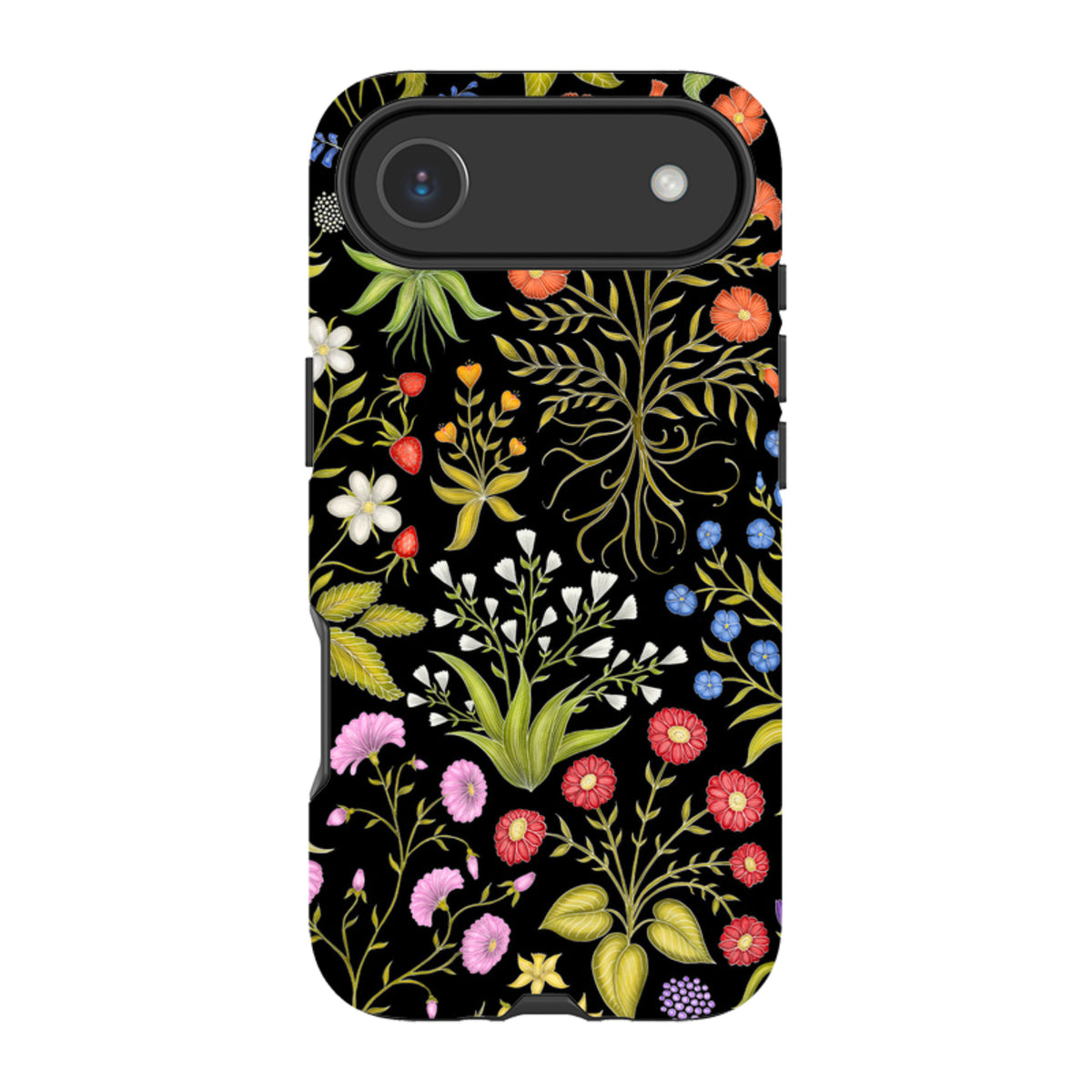iPhone MagSafe Tough Case - Fleurs Black By Catherine Rowe