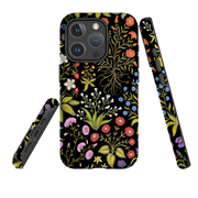 iPhone MagSafe Tough Case - Fleurs Black By Catherine Rowe