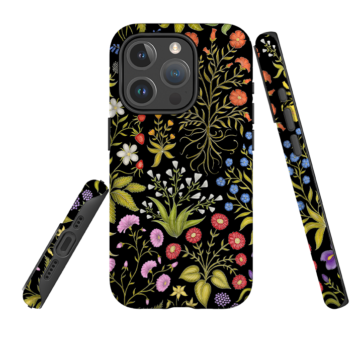 iPhone MagSafe Tough Case – Fleurs Black von Catherine Rowe