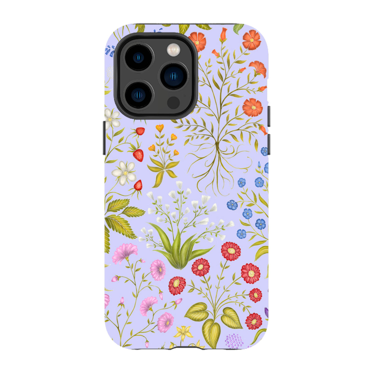iPhone MagSafe Tough Case - Fleurs Blue By Catherine Rowe