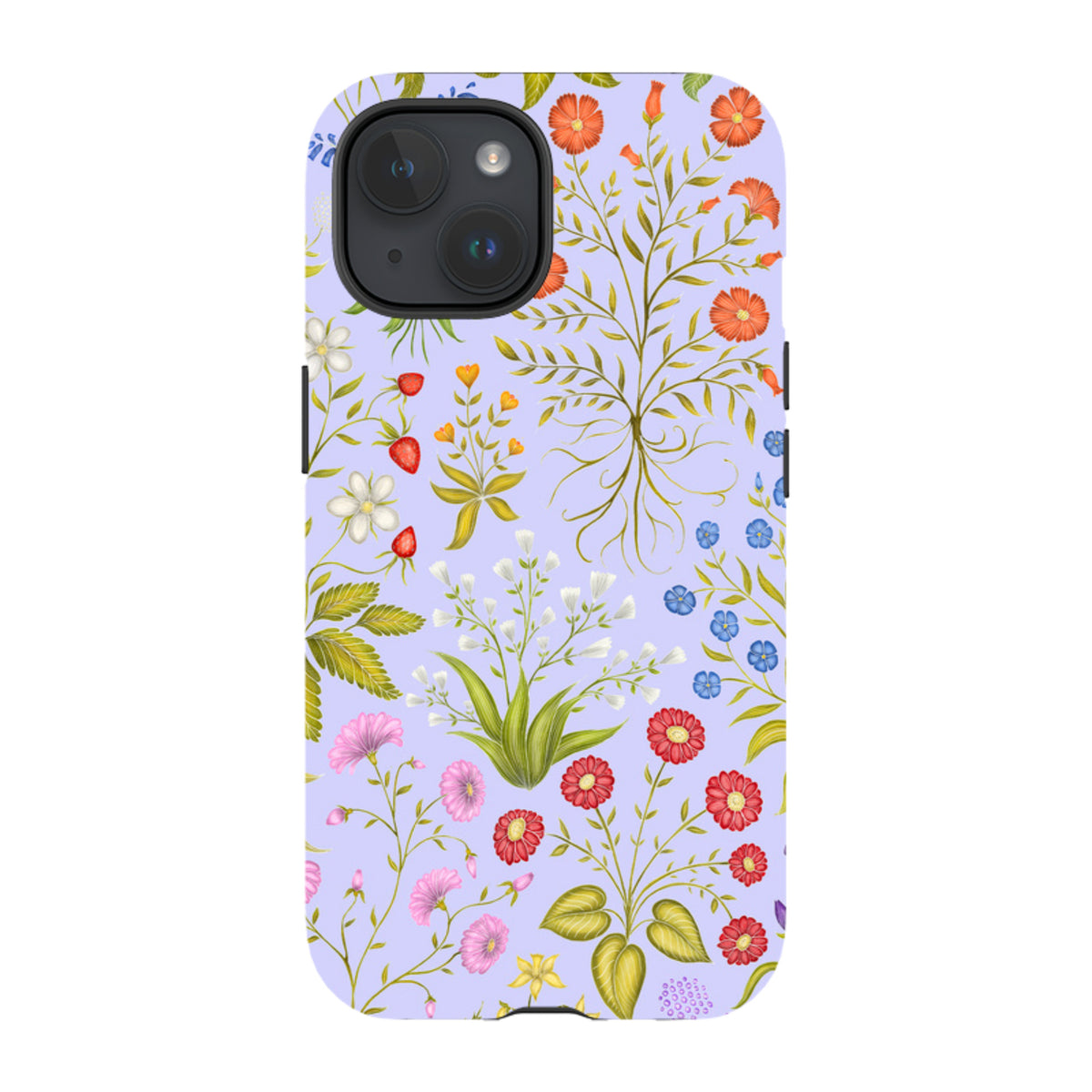 iPhone MagSafe Tough Case - Fleurs Blue By Catherine Rowe
