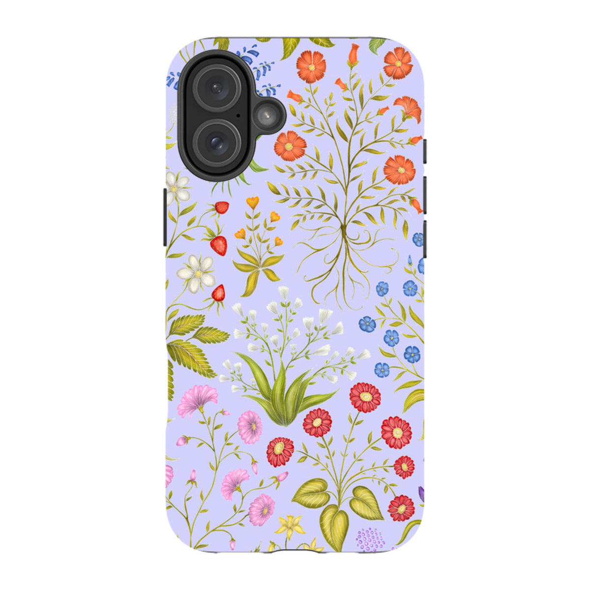 iPhone MagSafe Tough Case - Fleurs Blue By Catherine Rowe