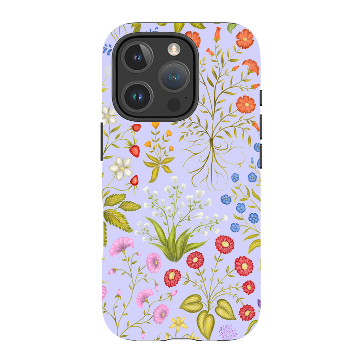 iPhone MagSafe Tough Case - Fleurs Blue By Catherine Rowe