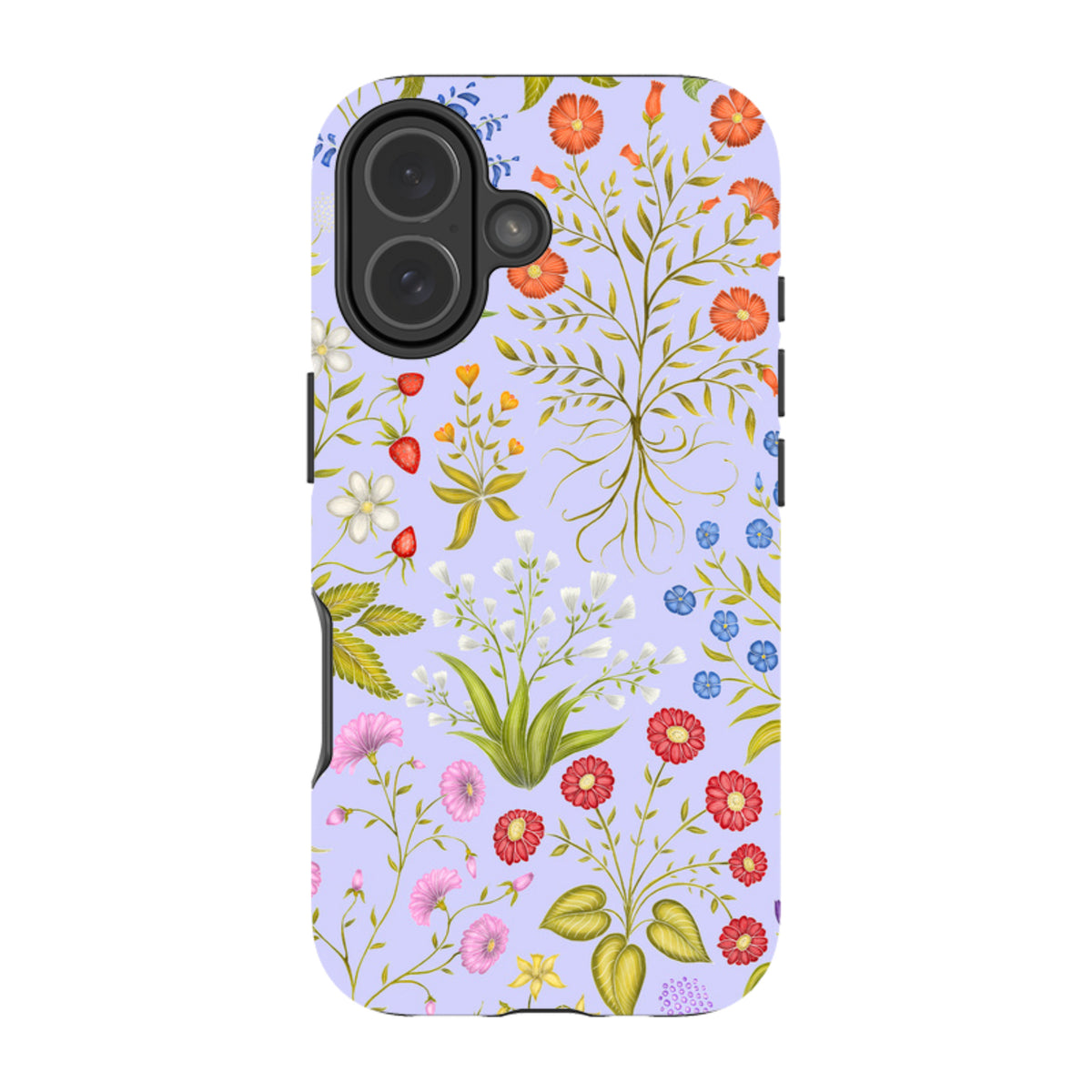 iPhone MagSafe Tough Case - Fleurs Blue By Catherine Rowe