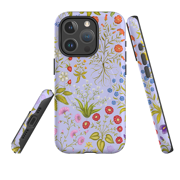 iPhone MagSafe Tough Case – Fleurs Blau von Catherine Rowe