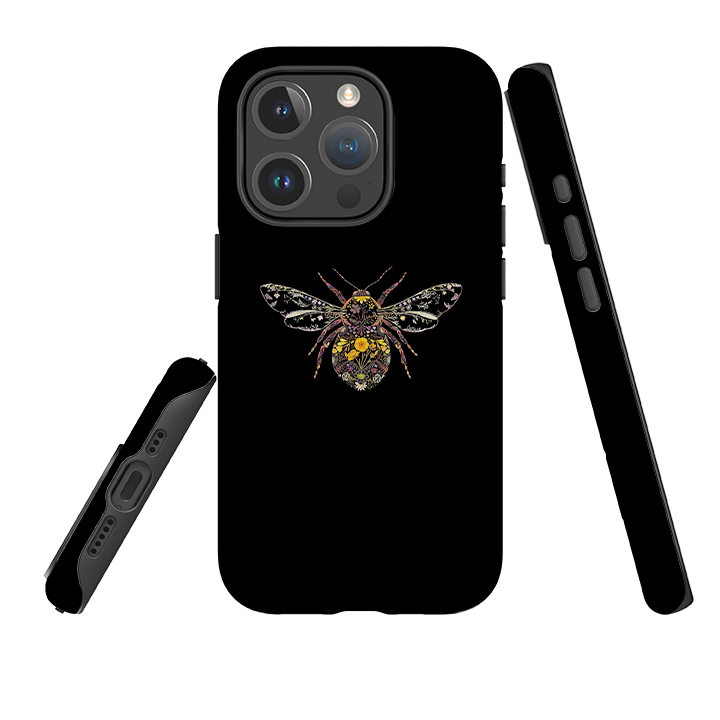 iPhone MagSafe Tough Case -  Floral Bumble Bee By Helen Ahpornsiri