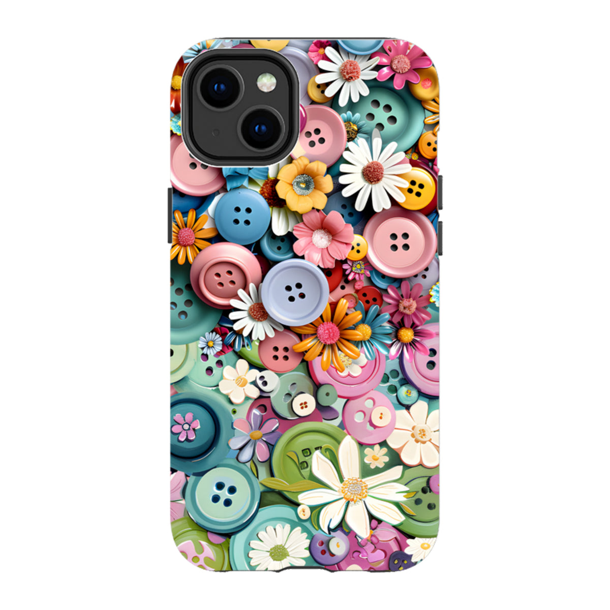 iPhone MagSafe Tough Case - Floral Buttons