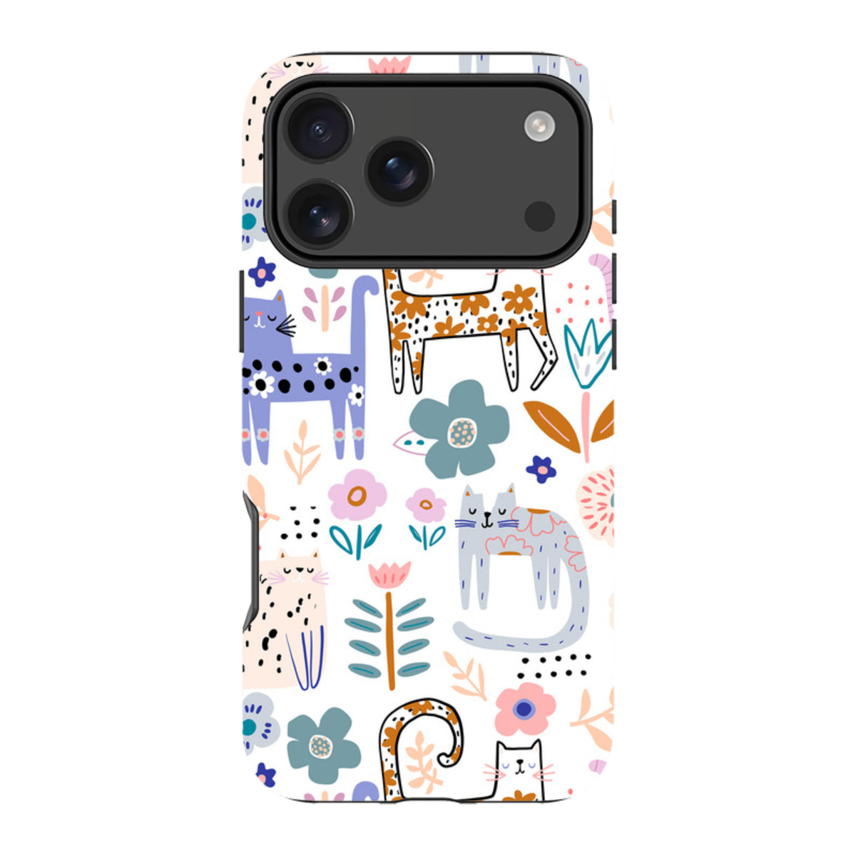 iPhone MagSafe Tough Case -  Floral Cats