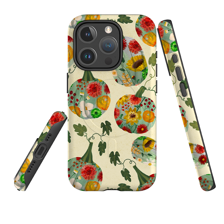 iPhone MagSafe Tough Case - Floral Pumpkins By Abby Jacobs