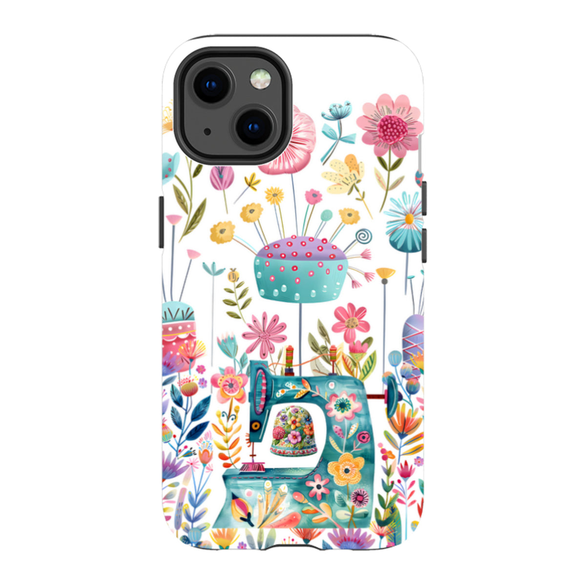 iPhone MagSafe Tough Case - Floral Sewing Machine