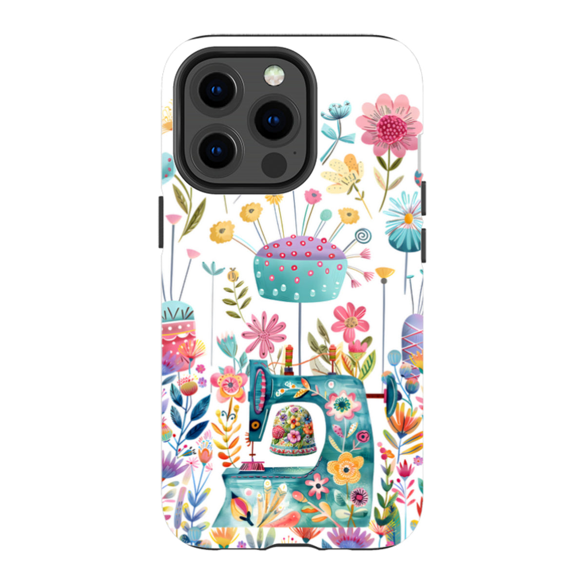 iPhone MagSafe Tough Case - Floral Sewing Machine
