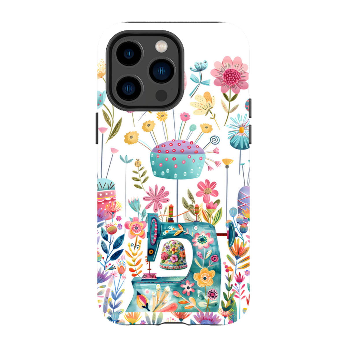 iPhone MagSafe Tough Case - Floral Sewing Machine