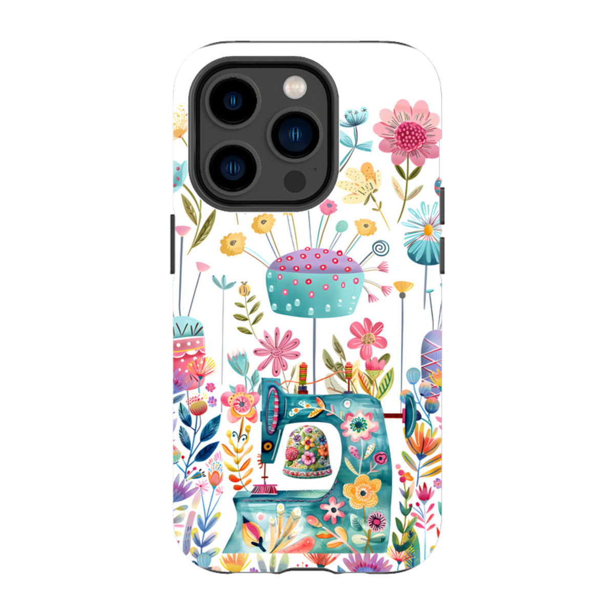 iPhone MagSafe Tough Case - Floral Sewing Machine