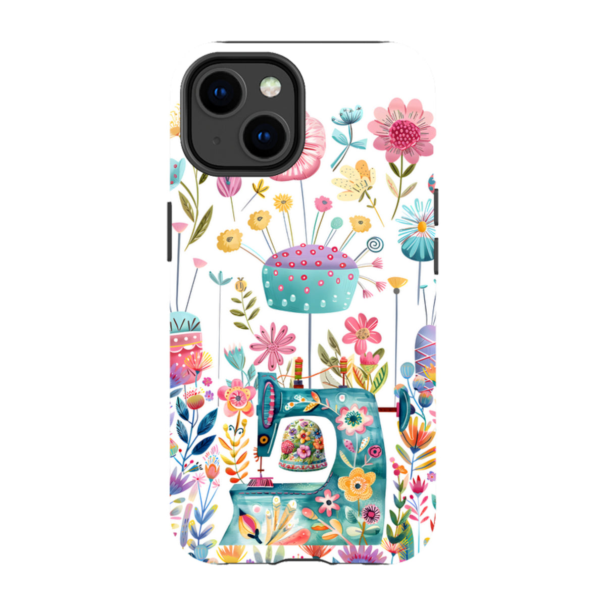 iPhone MagSafe Tough Case - Floral Sewing Machine
