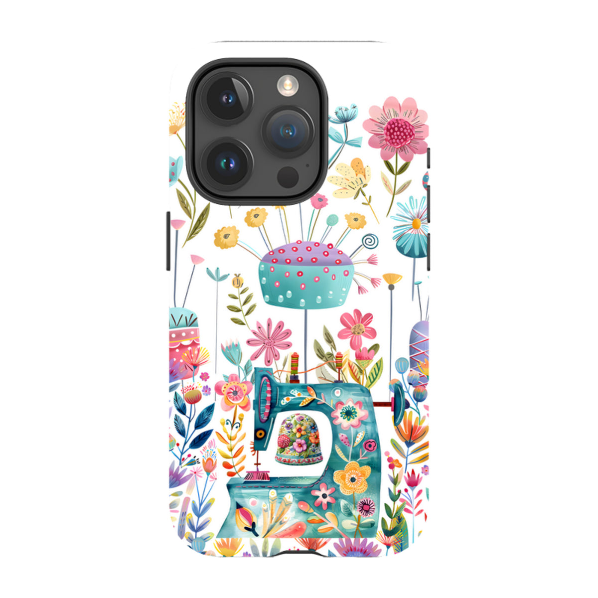 iPhone MagSafe Tough Case - Floral Sewing Machine