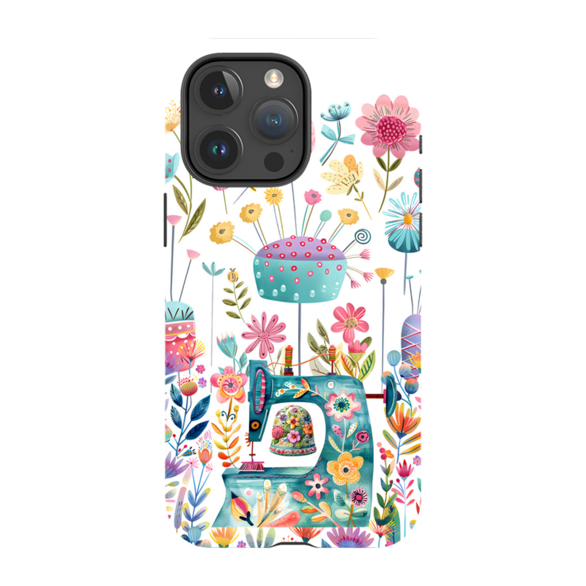 iPhone MagSafe Tough Case - Floral Sewing Machine