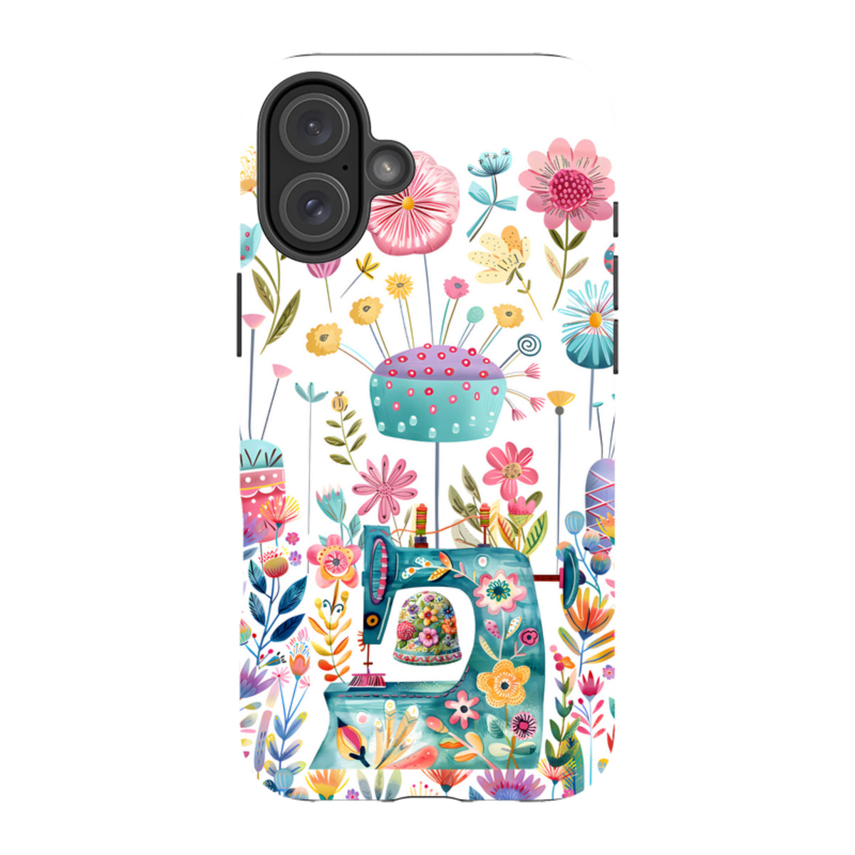iPhone MagSafe Tough Case - Floral Sewing Machine