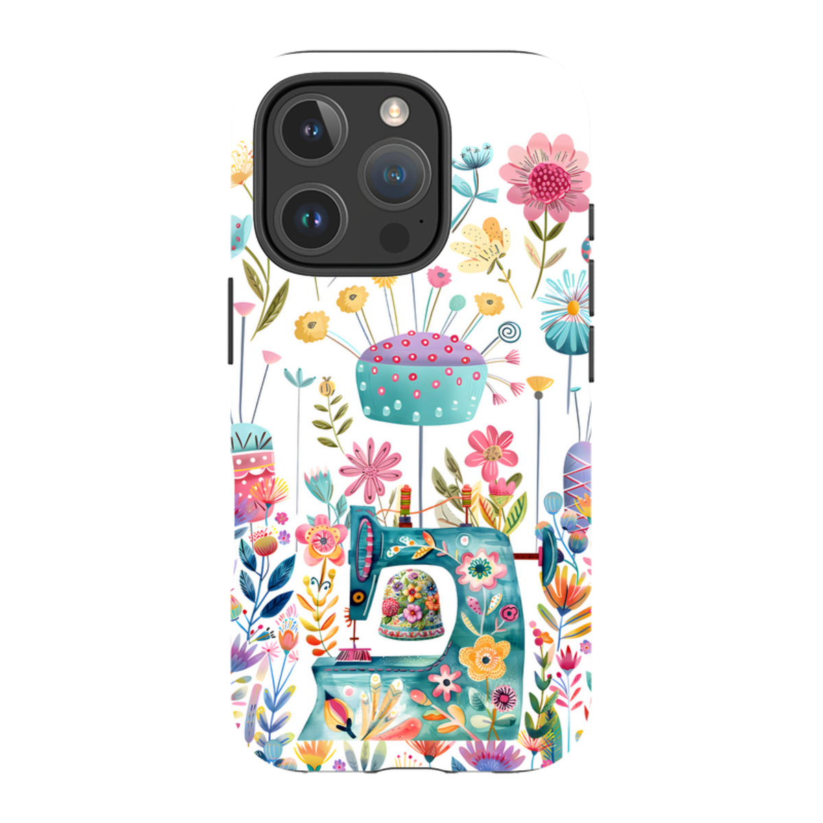 iPhone MagSafe Tough Case - Floral Sewing Machine