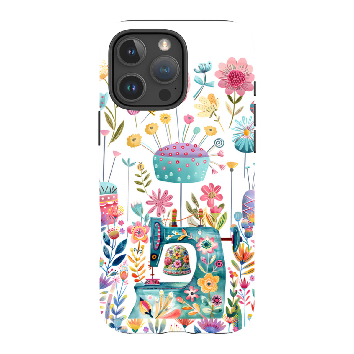 iPhone MagSafe Tough Case - Floral Sewing Machine