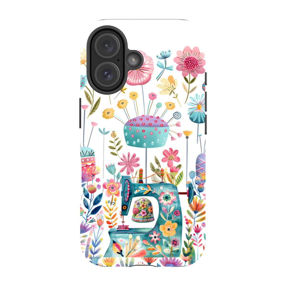 iPhone MagSafe Tough Case - Floral Sewing Machine