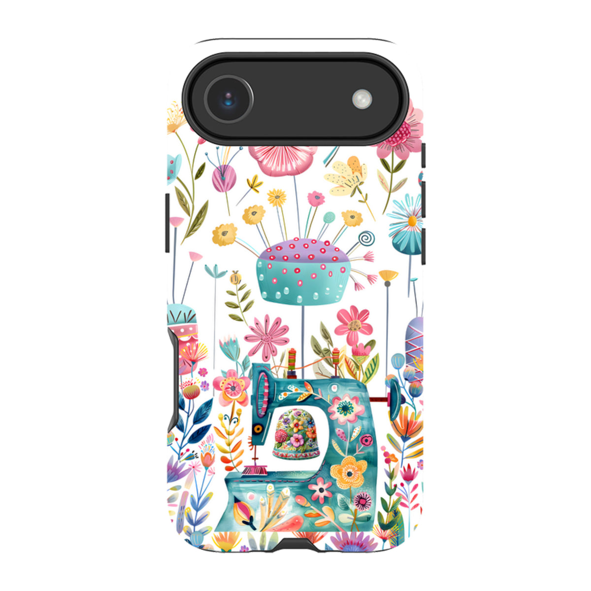 iPhone MagSafe Tough Case - Floral Sewing Machine
