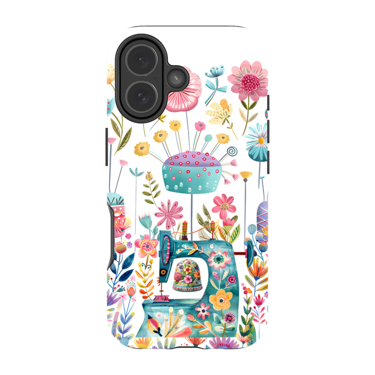 iPhone MagSafe Tough Case - Floral Sewing Machine