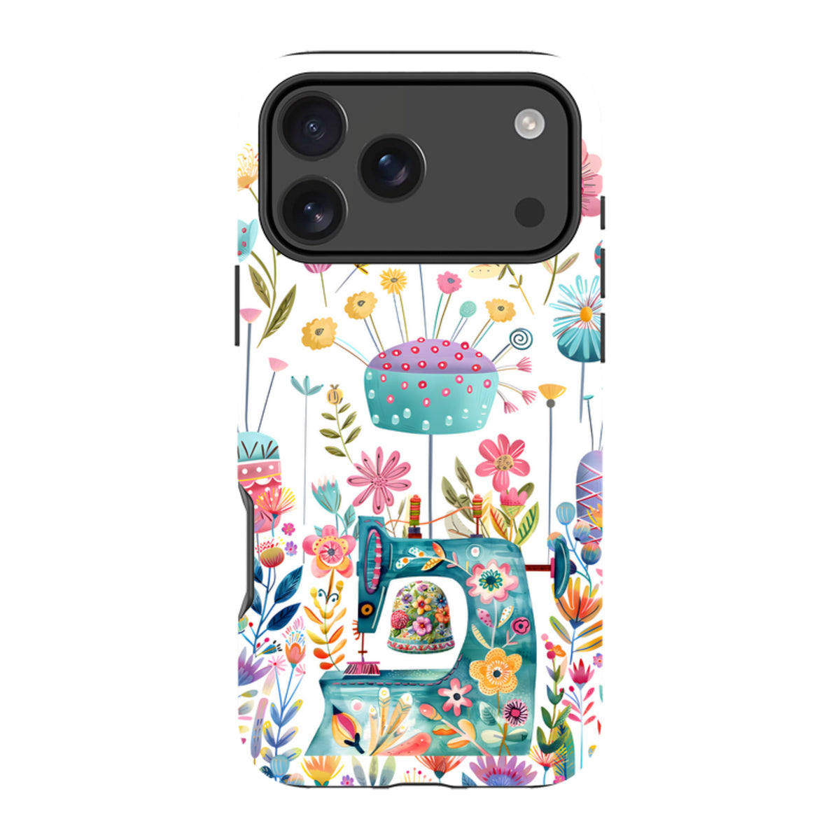 iPhone MagSafe Tough Case - Floral Sewing Machine