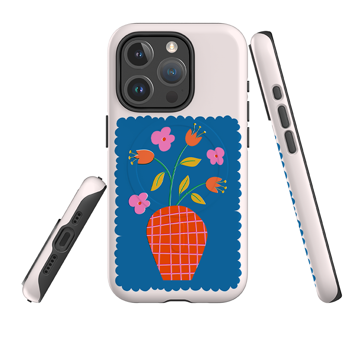 iPhone MagSafe Tough Case - Floral Stamp