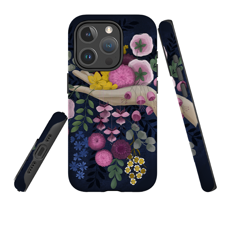 iPhone MagSafe Tough Case - Flower Hand By Bex Parkin